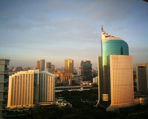 modern office building in jakarta cityscape
